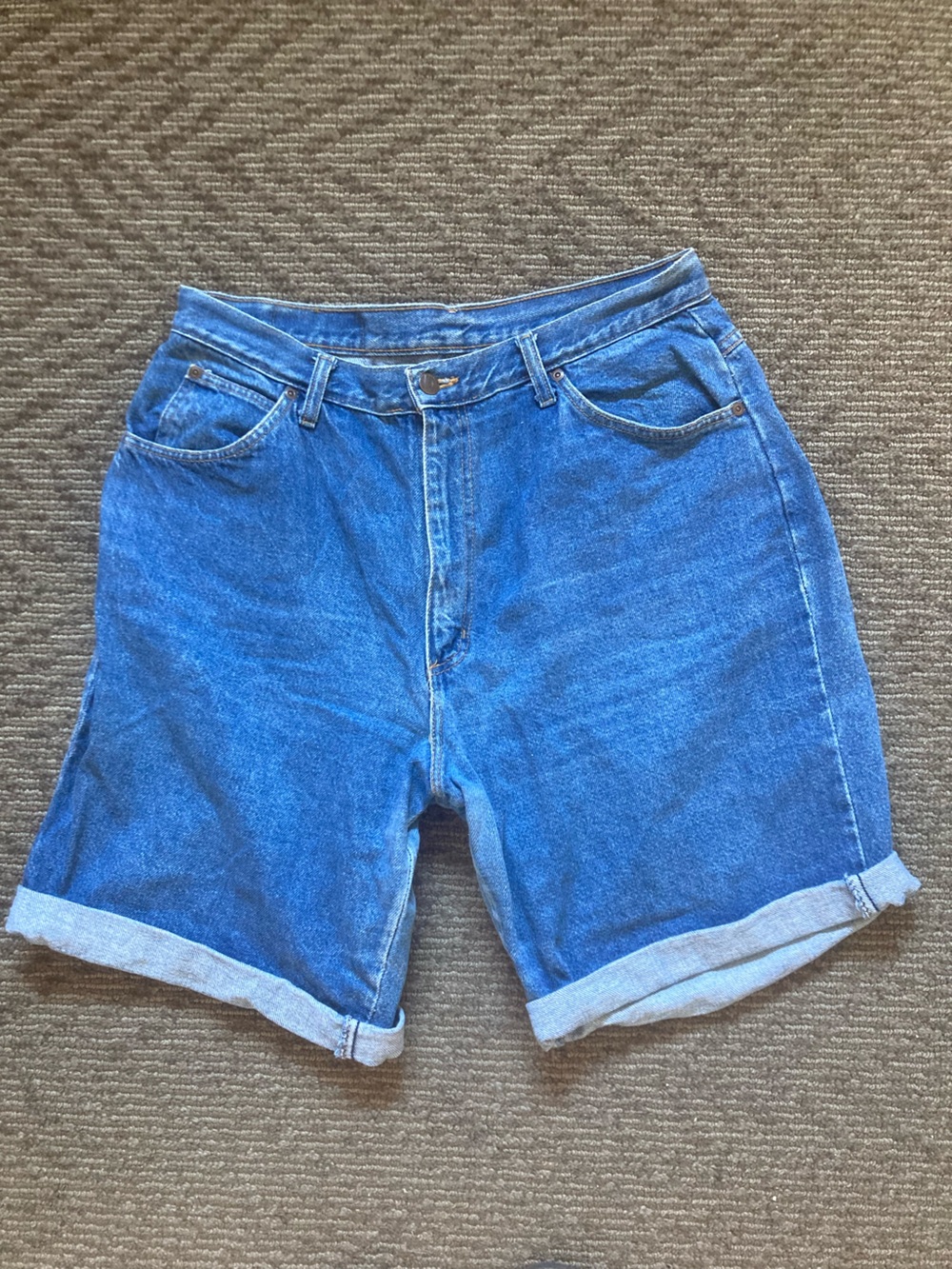 Vintage Congo Trader Cuff Denim Jean Shorts 100% cotton made in USA